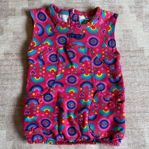 Gagou Tagou Bright Pink Rainbow Print Baby Dress size 6M